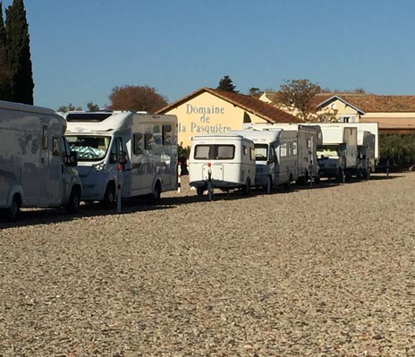 Parking camping car