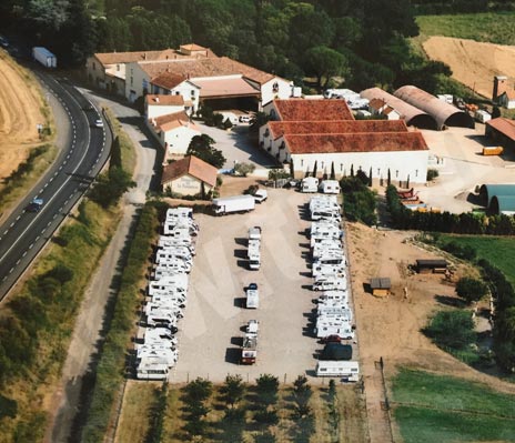 Vue aérienne parking